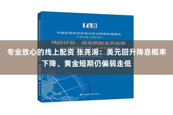 专业放心的线上配资 张尧浠：美元回升降息概率下降、黄金短期仍偏弱走低