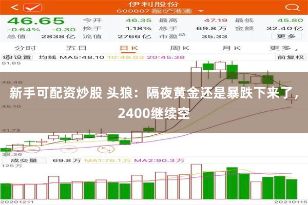 新手可配资炒股 头狼：隔夜黄金还是暴跌下来了，2400继续空