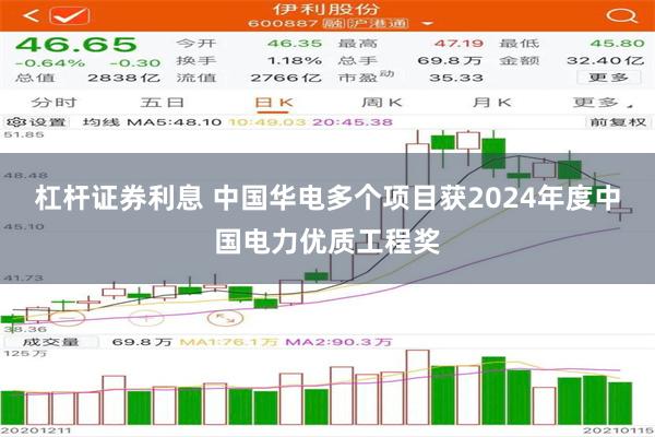 杠杆证券利息 中国华电多个项目获2024年度中国电力优质工程奖