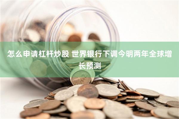 怎么申请杠杆炒股 世界银行下调今明两年全球增长预测